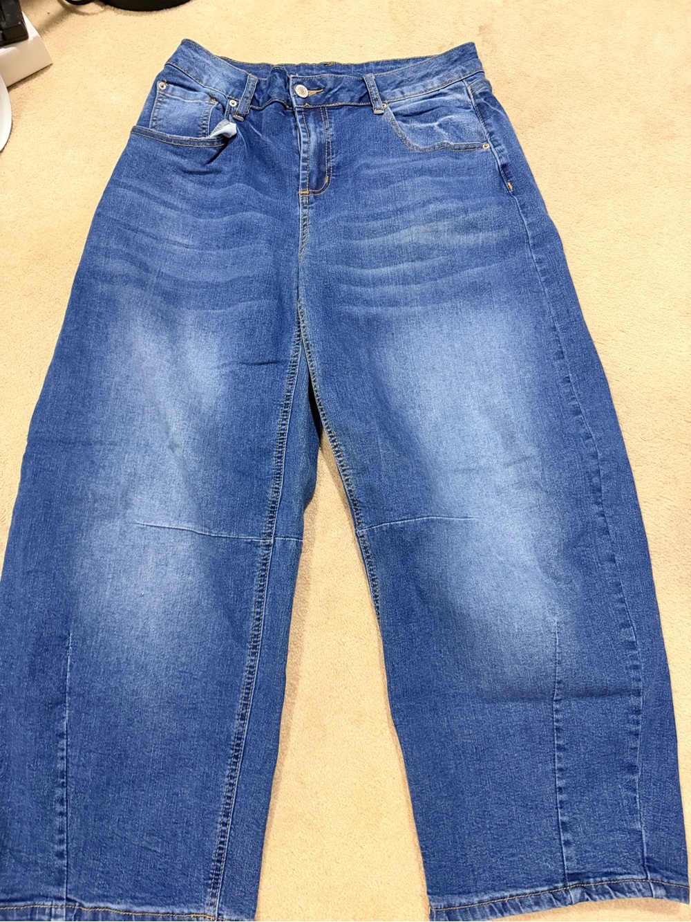 Classic Wide-Leg barrel Women’s Jeans in Blue
